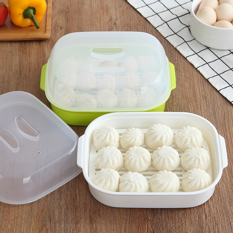 Microwave oven special box steamed steamed steamed bun utensils kitchen cooking heating utensils hot rice steamer rectangular steaming drawer