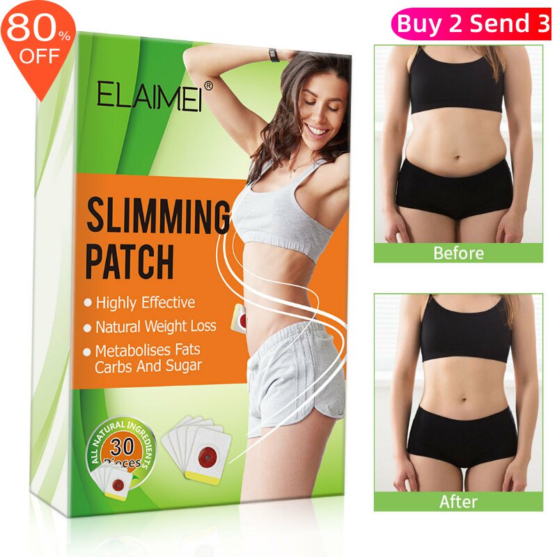 Cross-border hot selling ELAIMEI lazy belly button stickers firming belly thin big belly shaping 30 stickers