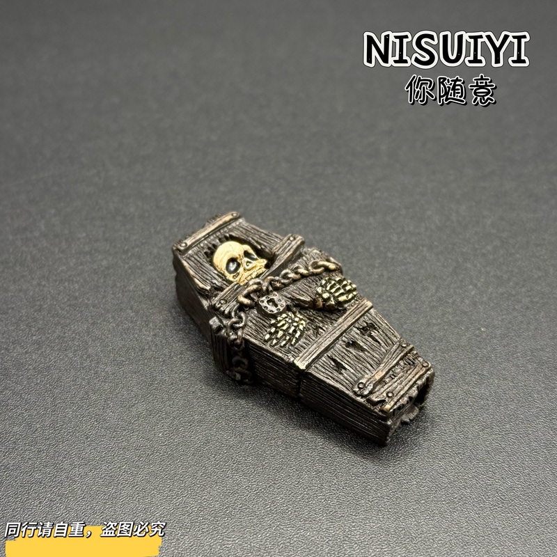 【You Can Do as You Like】Dark Style Halloween Resurrection Horror Coffin Epoxy Resin Cream Glue Accessories Small Ornaments