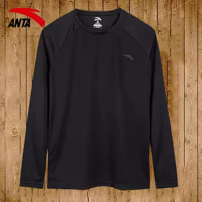 Anta Sweater Men's T-shirt Long Sleeve 2021 Autumn Quick Dry Woven Running Top Sports Fitness Clothes Official Flagship
