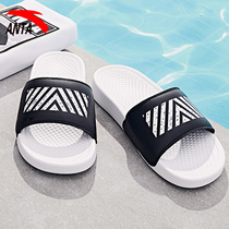 Anta slippers mens shoes 2021 new summer wear flat sandals Sandals sandals mens official flagship