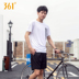 361 bộ đồ thể thao nam mùa hè nhanh khô áo sơ mi tập thể dục mặc giản dị 361 độ ngắn tay áo thun hai dây - Thể thao sau quần áo thể thao nam Thể thao sau