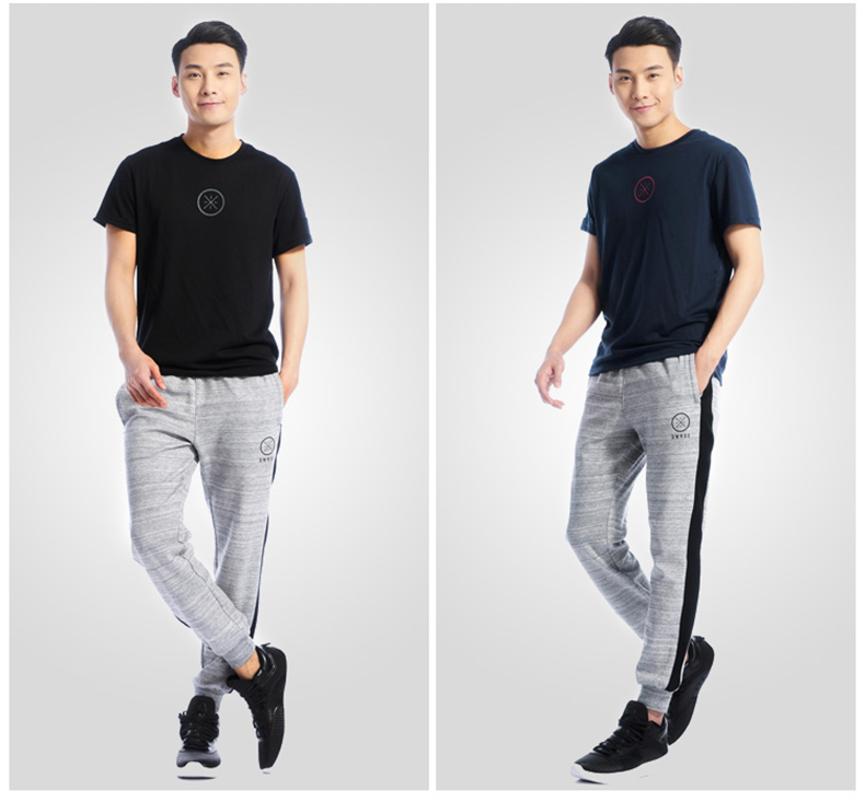 Li Ning nam tay ngắn sê-ri Wade khô nhanh thấm mồ hôi thấm mồ hôi thể thao cổ tròn áo sơ mi nam tay áo nửa nam áo thun tập gym nữ