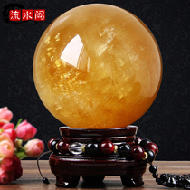 Topaz ball ornaments natural topaz living room office decoration ornaments original stone polished high-grade decoration