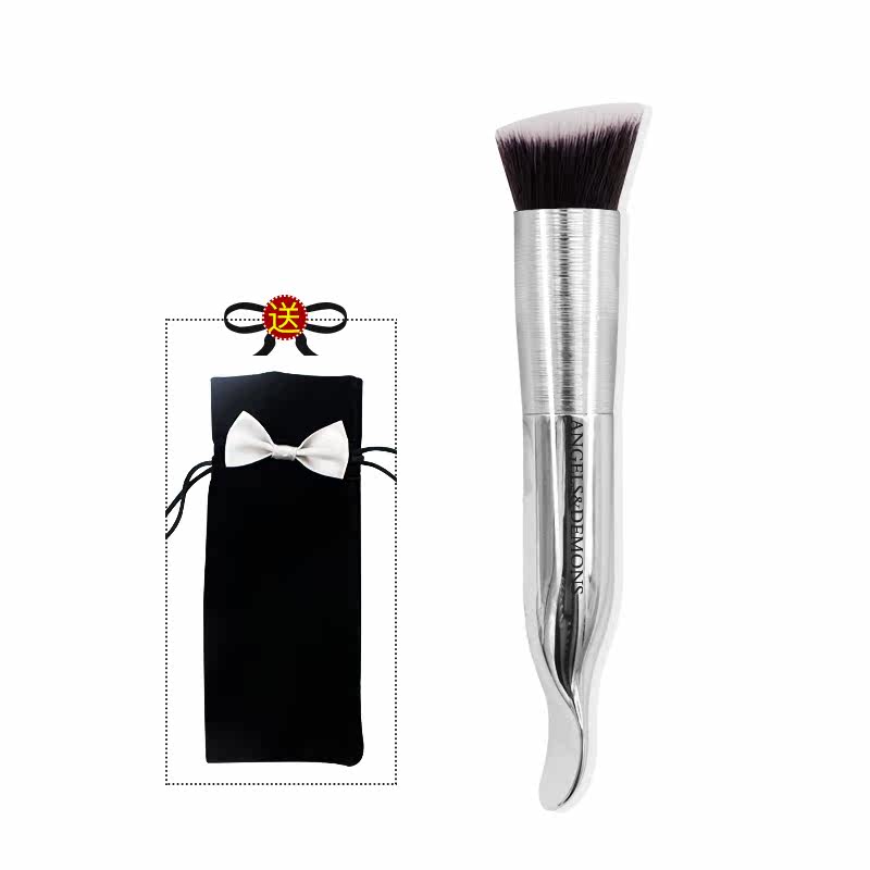 Slowhead Powder Brush Brush Brush Brush Brush Brush without eating powder spoon-type double-head isolation frost brush artificial fiber