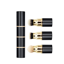 Portable three-in-one makeup brush combined powder bottom brushed bulk powder brushed sponge egg multifunctional make-up brush artificial fiber hair