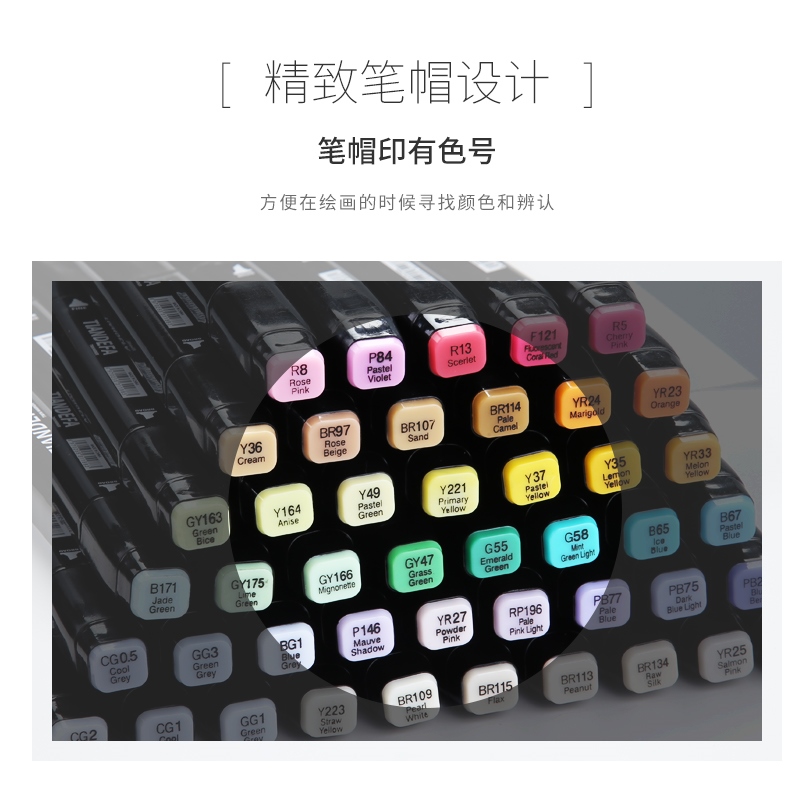 Double Head Macpen 60 Color Scenery Fluorescent Signature Multifunction Dual-use Watercolor Pen Five Generations Pixel Painting Design Home Orange