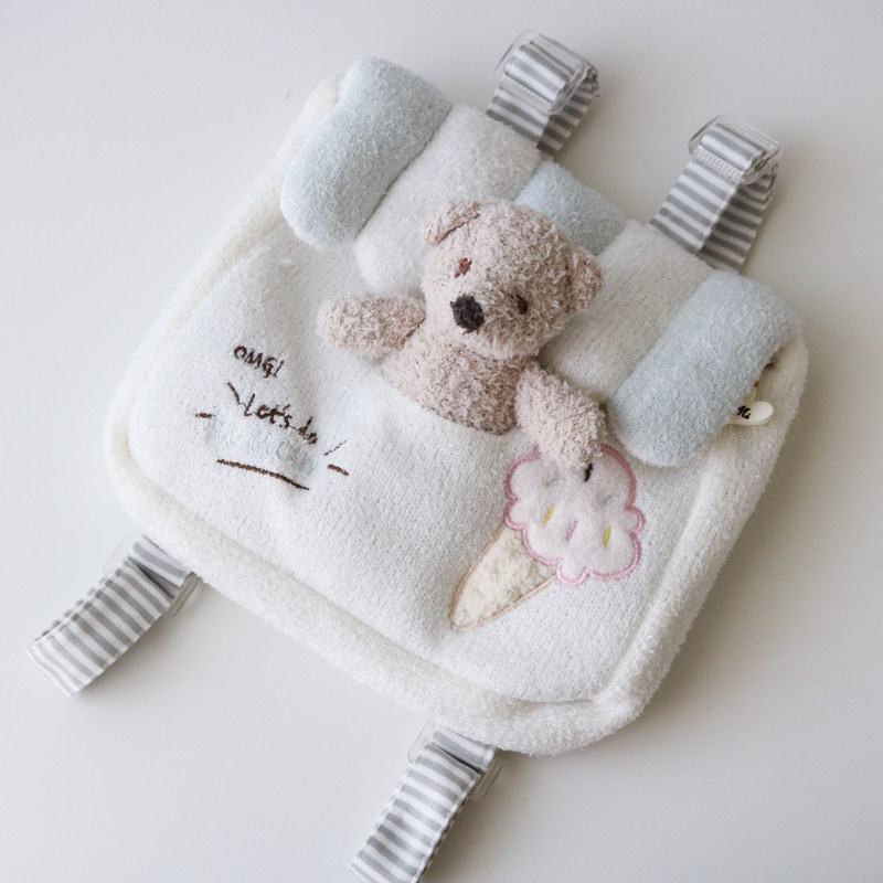 W1962 Japanese fluffy stereo bear shoulder bag creative bear ice cream bag children's gift