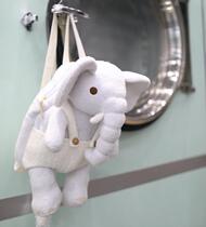 W1962 Japanese furry cute elephant shoulder storage bag childrens backpack Spring Tour Autumn snack backpack