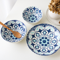 W1962 export Australian ceramic twill Bohemia watercolor flower pattern tableware Bowl Bowl Bowl