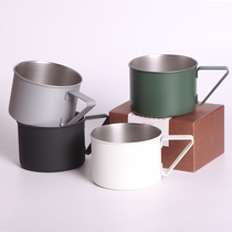 W1962 Japan imported 304 metal stainless steel creative retro mug cup coffee cup water Cup tide Cup
