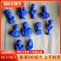 W1962 new pink blue resin plaster mini head ornament Roman head decoration small items