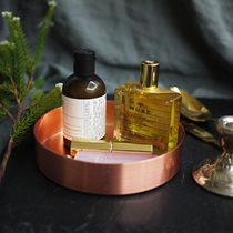 W1962 Nordic style European and American ins Tide brand rose gold metal round tray flowerpot bottom storage tray