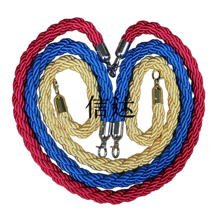 Stainless steel railing seat cordon isolation belt barrier concierge bank line guardrail 1 5 m linen hanging rope