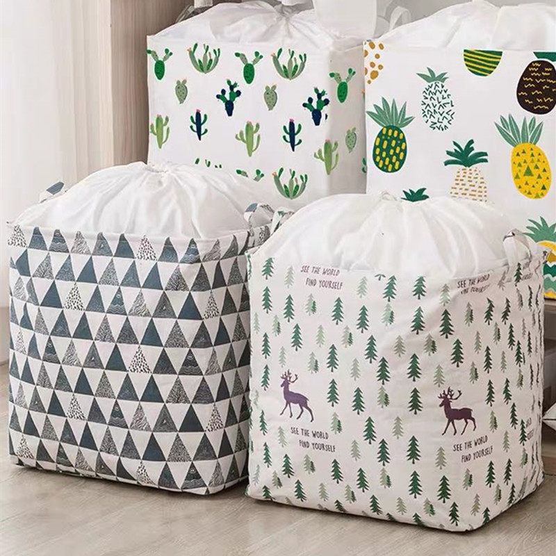 Quilt storage bag clothes storage basket clothing toy finishing box boxed quilt bag moving storage artifact