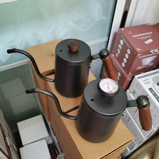 Руки мыть горшки 咖啡器具胡桃木细口手冲壶不锈钢水壶细嘴咖啡壶云朵壶1.2l
