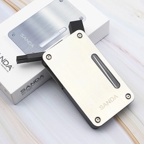 Sanda brand metal stainless steel brushed rectangular foldable shisha pressure-resistant portable water filter cigarette holder bag