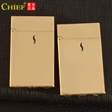 Латунная золотая квадратная медная глянцевая зажигалка ручной работы