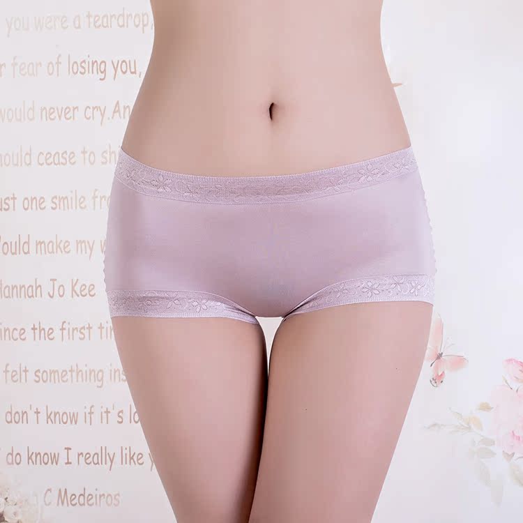 Cao cấp phụ nữ đồ lót lụa tơ lụa sexy thở quần tam giác ren túi khe hip đang lớn hoàn toàn thoải mái phẳng góc đồ lót.