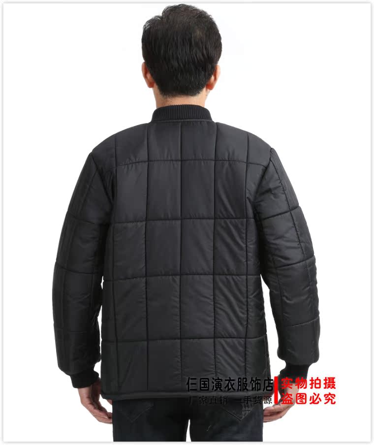 Mùa thu và mùa đông mới áo khoác cotton trung niên nam xuống cotton đóng áo khoác cotton nhỏ nam giản dị cổ áo nhỏ quần áo cotton áo khoác thể thao