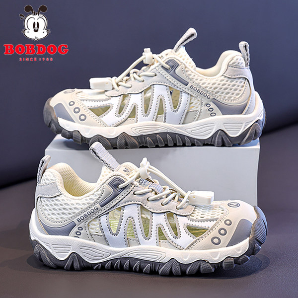 Babudou Boys' Sports Shoes 2026 New Summer Children's Mesh Breathable Non-Slip Hiking Thin Mesh Shoes with Hollow Design — 4