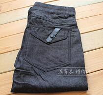 Mens casual jeans Spring and Autumn Winter fit loose version of small straight pants mens non-elastic denim trousers
