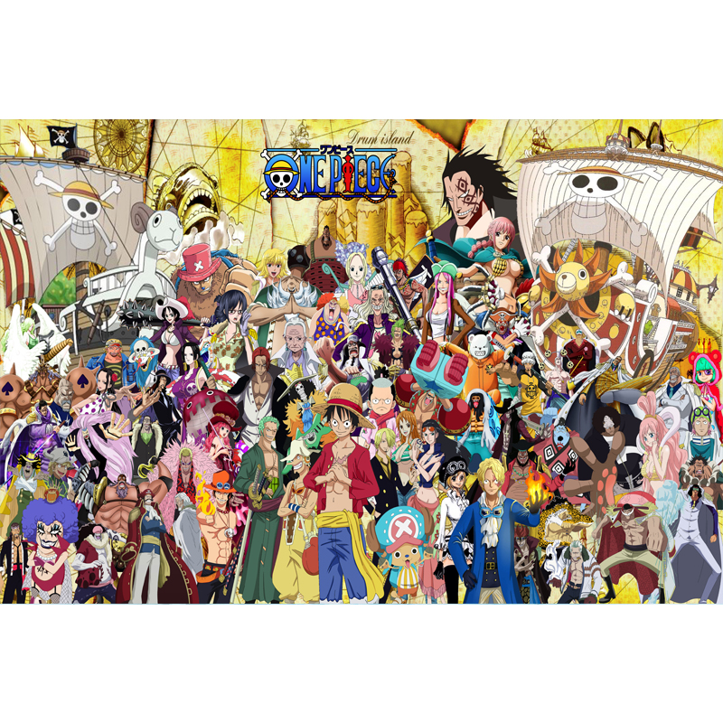 Sea Thief King Puzzle 1000 Pieces Large Wooden Adults Decompression Cartoon Cartoon Male Girl Assembled Puzzle Toy