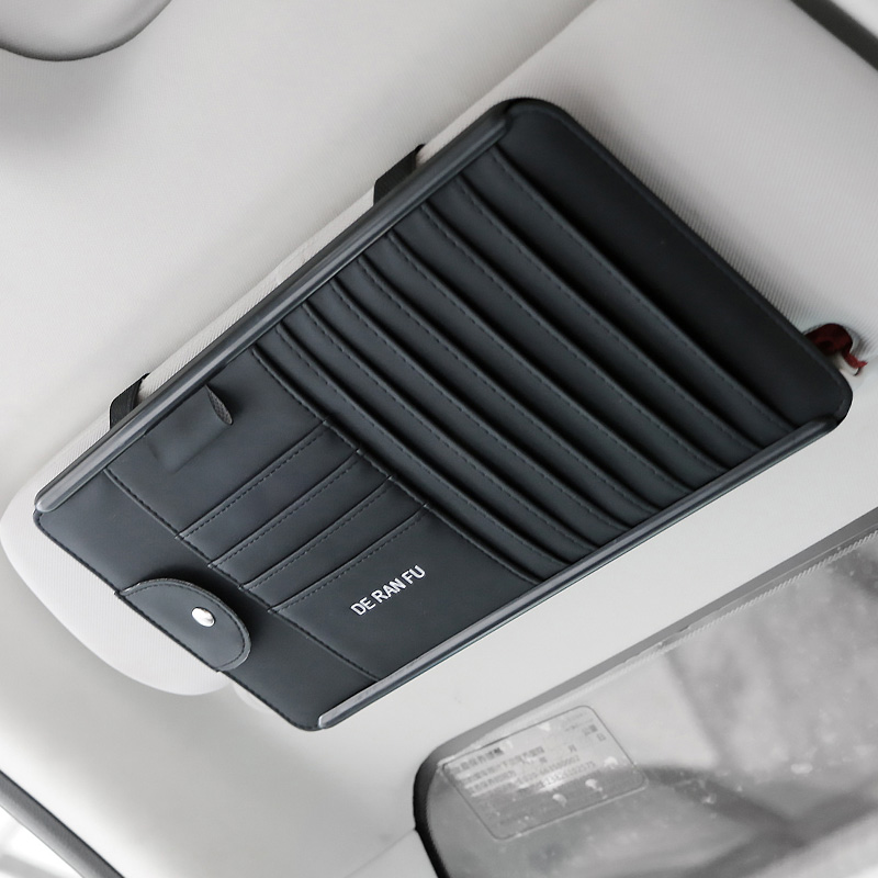 On-board Multifunction Cd Disc Bag In-car Visor Cover Card Cashier Bag Car Spectacle Frame Vehicle Disc Clip-Taobao
