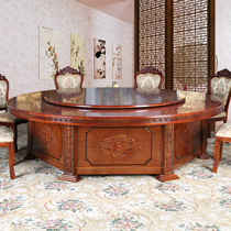 Hotel dining table antique hotel furniture hotel Electric dining table induction cooker hot pot table Factory Direct camp