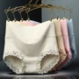 4 màu cotton cao eo đồ lót phụ nữ cotton bông vải bông kích thước lớn không có dấu vết bụng tóm tắt mùa thu và mùa đông quan lot nu dep