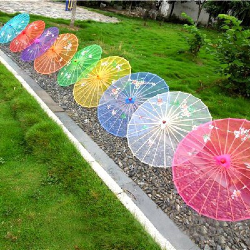 Dance umbrella performance prop umbrella transparent silk yarn umbrella ancient style dancing umbrella female Hanfu umbrella ancient costume umbrella oil paper