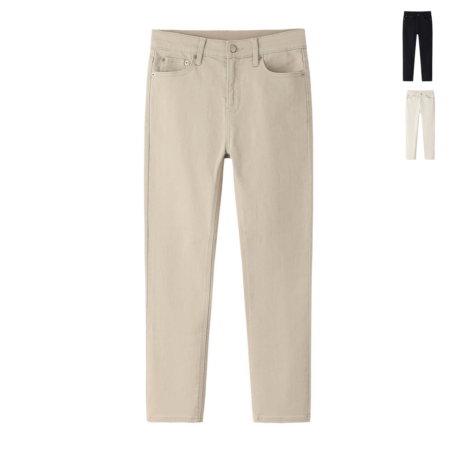 Rice White Straight Barrel Jeans Women 2022 New Autumn Winter Youth 100 Hitch A Slim Casual Old Daddy Pants