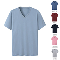 2022 short sleeves Mens summer clothes Mens half sleeves Undershirt Under-shirt Compassionate Trends All-cotton T-Shirt Male V