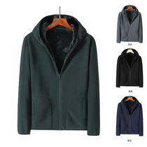 Autumn Winter Mens Necropolis Jacket With Cap Plus Suede Grip Suede Rocking Grain Suede Jacket Submachine Clothing Liner Plus Suede Thickened Blouse