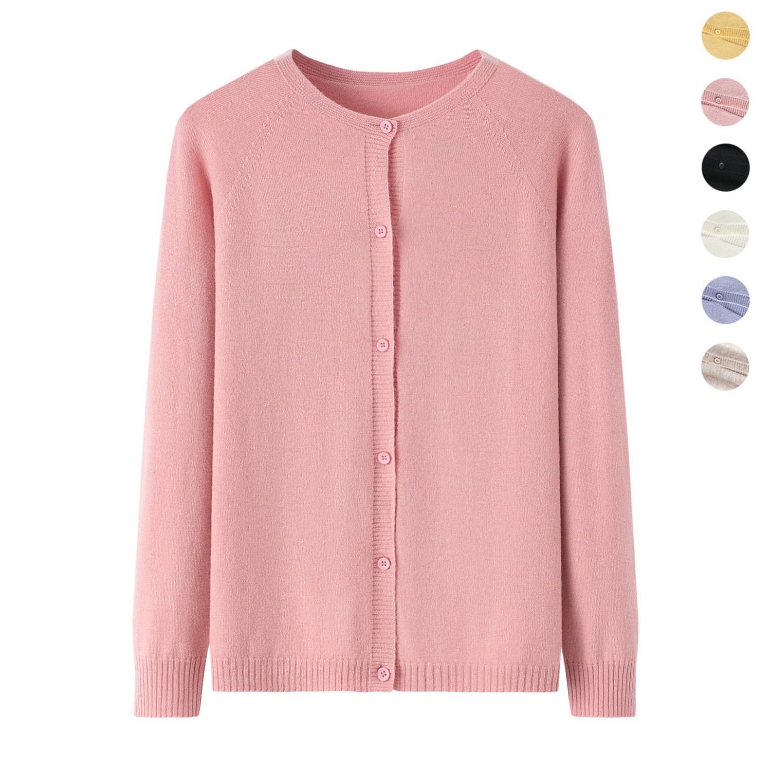 New women's clothing 2022 autumn all-match temperament lace long-sleeved wool sweater women's all-match solid color single-breasted button