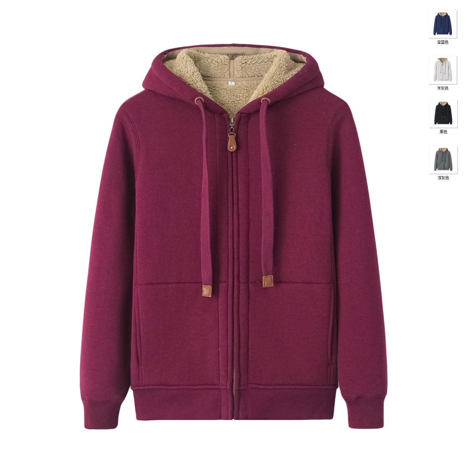 women's short fleece sweatshirt faux lamb fleece autumn winter padded cardigan loose hooded sweatshirt padded jacket top