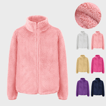 Children Coral Suede Sweatpants Baby Shake Grain Suede Jacket Velvet Blouse Cardiff zipped cardiff with velvet thickened style Upright Collar Jacket