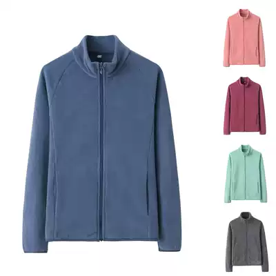 Fleece thick cotton T women's coat autumn and winter outdoor fleece jacket jacket inner velvet jacket inner velvet zipper jacket-