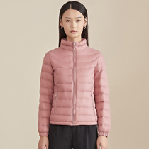 2022 new down clothing white duck suede casual short style warm jacket light and thin fashion collar woman light and pure color movement