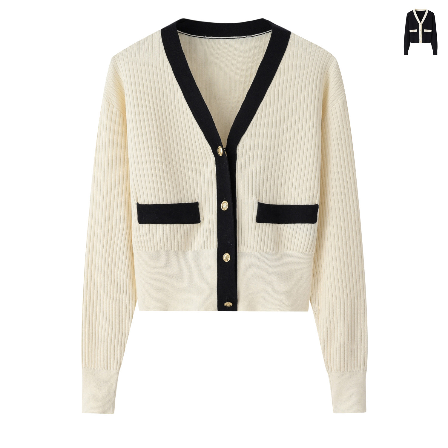 Knit Cardigan Jacket Woman Autumn Winter Sweater Design Lady Blouse Single Row Button Long Sleeve Pure Color Cardigan BRIEF