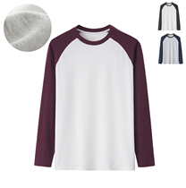 Day series retro 100 hitch long sleeve undershirt TEE pure cotton stuffled male round collar insert shoulder sleeve T-shirt tide full cotton autumn clothes