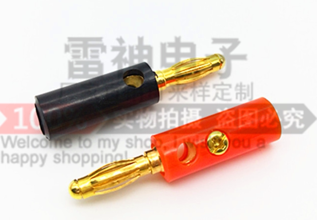 Manufacturer direct horn line plug gilded lantern sound box banana plug gilded lantern 4mm banana plug