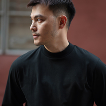 Vintameri American vintage heavy weight 330g slim mens solid color Pima cotton small turtleneck long sleeve base shirt