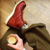 VINTAMERI VINTAGE BOOTIES RED WING 8131 MID-HELP HANDMADE THICK OILSKIN Goodyear FIRST LAYER COWHIDE BOOTS