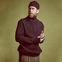 VINTAMERI Xinjiang Changsuede Cotton 32S Gentleman Retro high-end business Daily male and female with the same high collar sweater