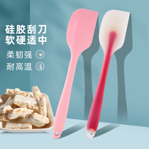 Silicone scraper shovel high temperature resistant rubber household integrated cut cream cake scraper spatula baking tool
