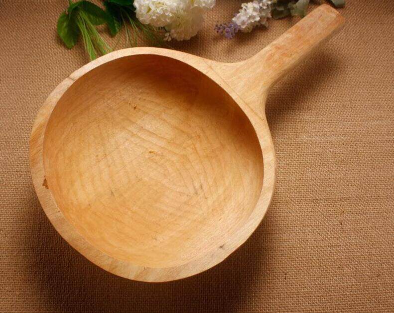 Large long-handled water spoon bathing water scoop wooden water scoop wooden scoop wooden scoop bathing water spoon children soaking bath wooden spoon thickened