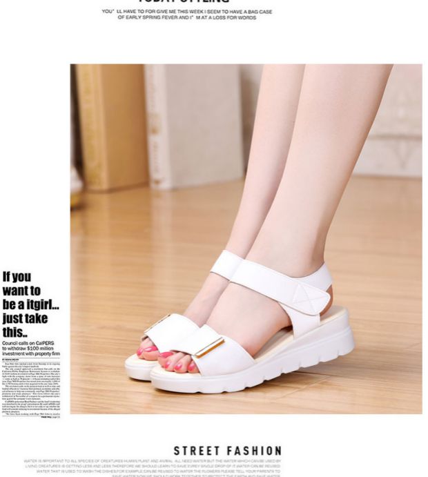 32 size nhỏ 33 34 dốc mùa hè với dép đế bằng nữ giày sinh viên 41 size lớn 42 43 Giày da Hàn Quốc dép converse