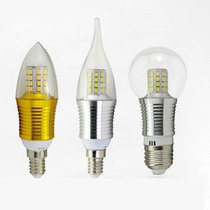 led candle dimmable bulb e14 pull-off Crystal tip bubble energy-saving 5W super bright light source small screw living room chandelier