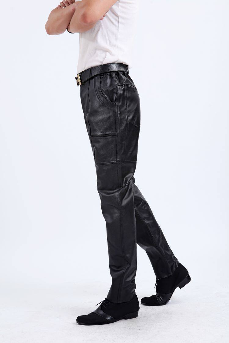Pantalon cuir homme droit pour hiver - Ref 1485705 Image 12